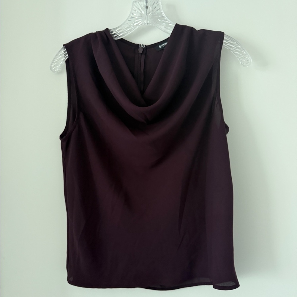 Elegant Sleeveless Purple Top